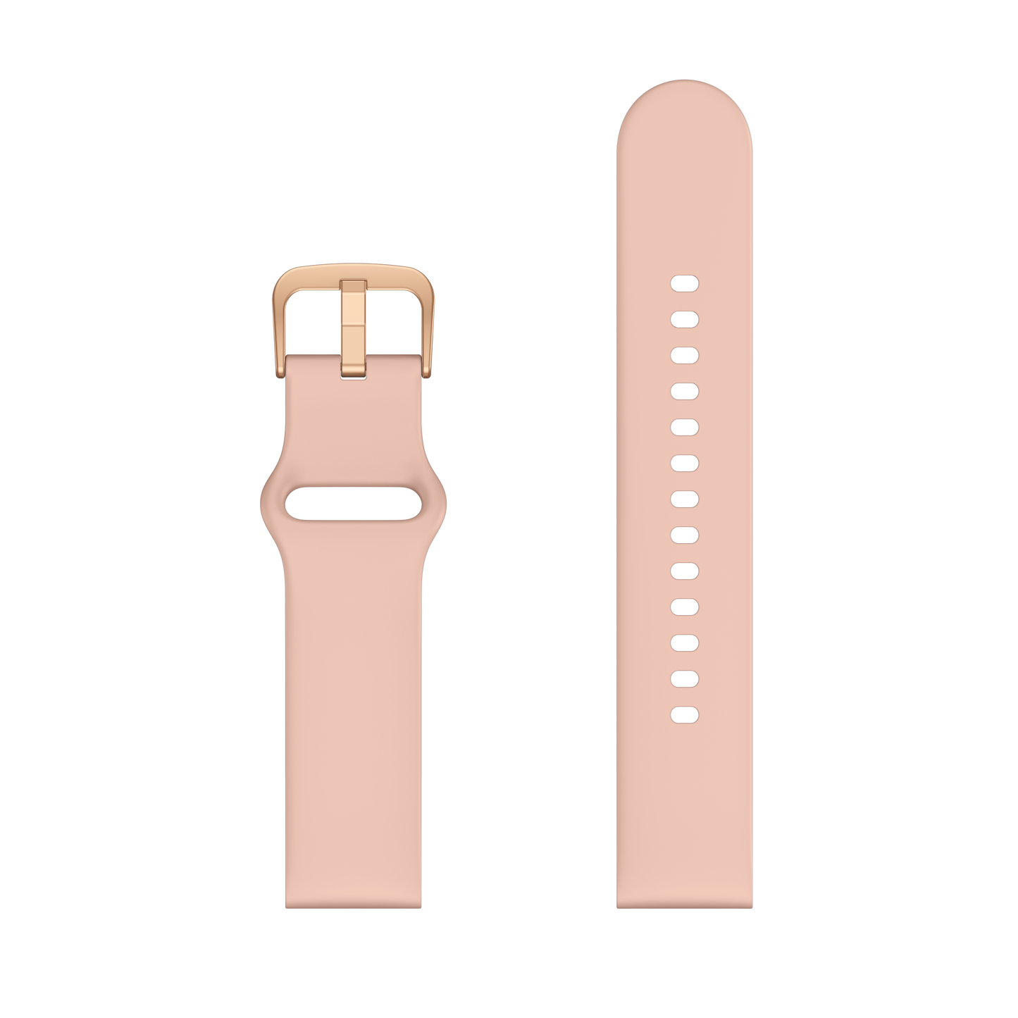 Auswechselbares Silikonarmband ARMODD rosa mit roségoldener Schließe (22 mm)