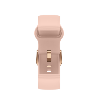 Auswechselbares Silikonarmband ARMODD rosa mit roségoldener Schließe (22 mm)